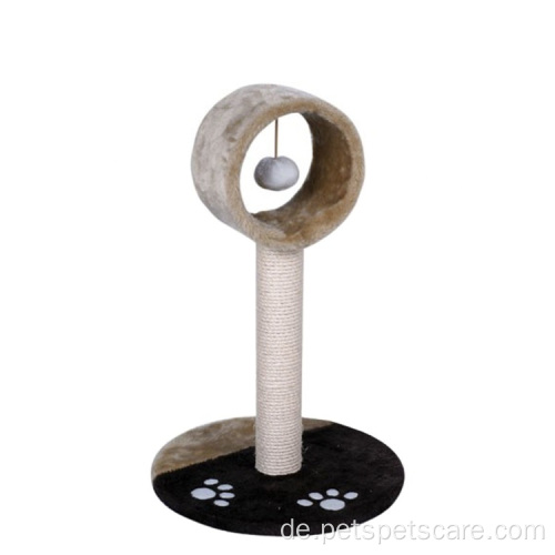 Sisal Cat kratzt Postbaum -Plastikkugelspielzeug